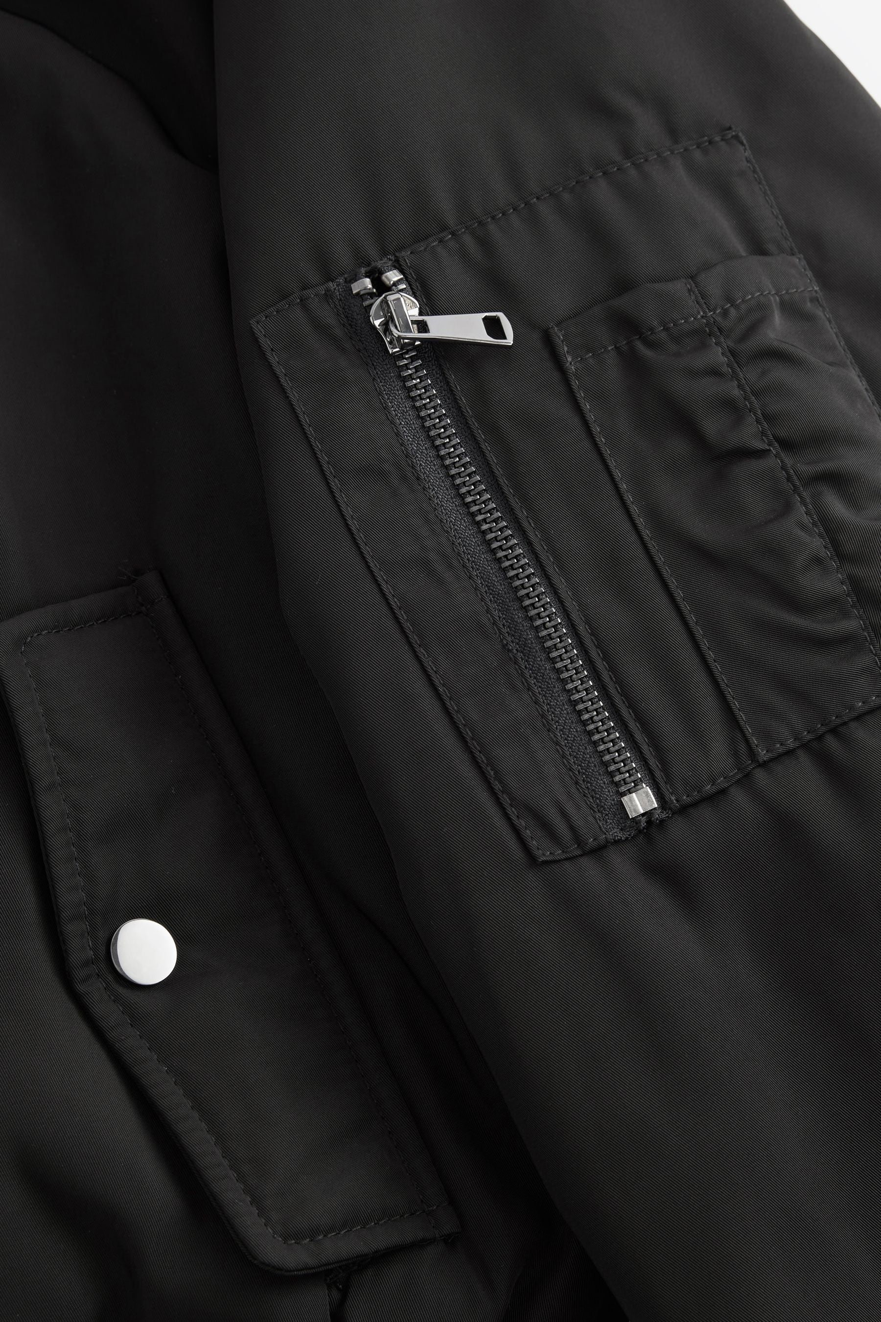 Matte black hotsell bomber jacket