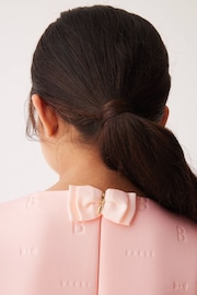 Baker by Ted Baker Pink Cutout Bow Embossed Scuba Dress - Image 3 of 8