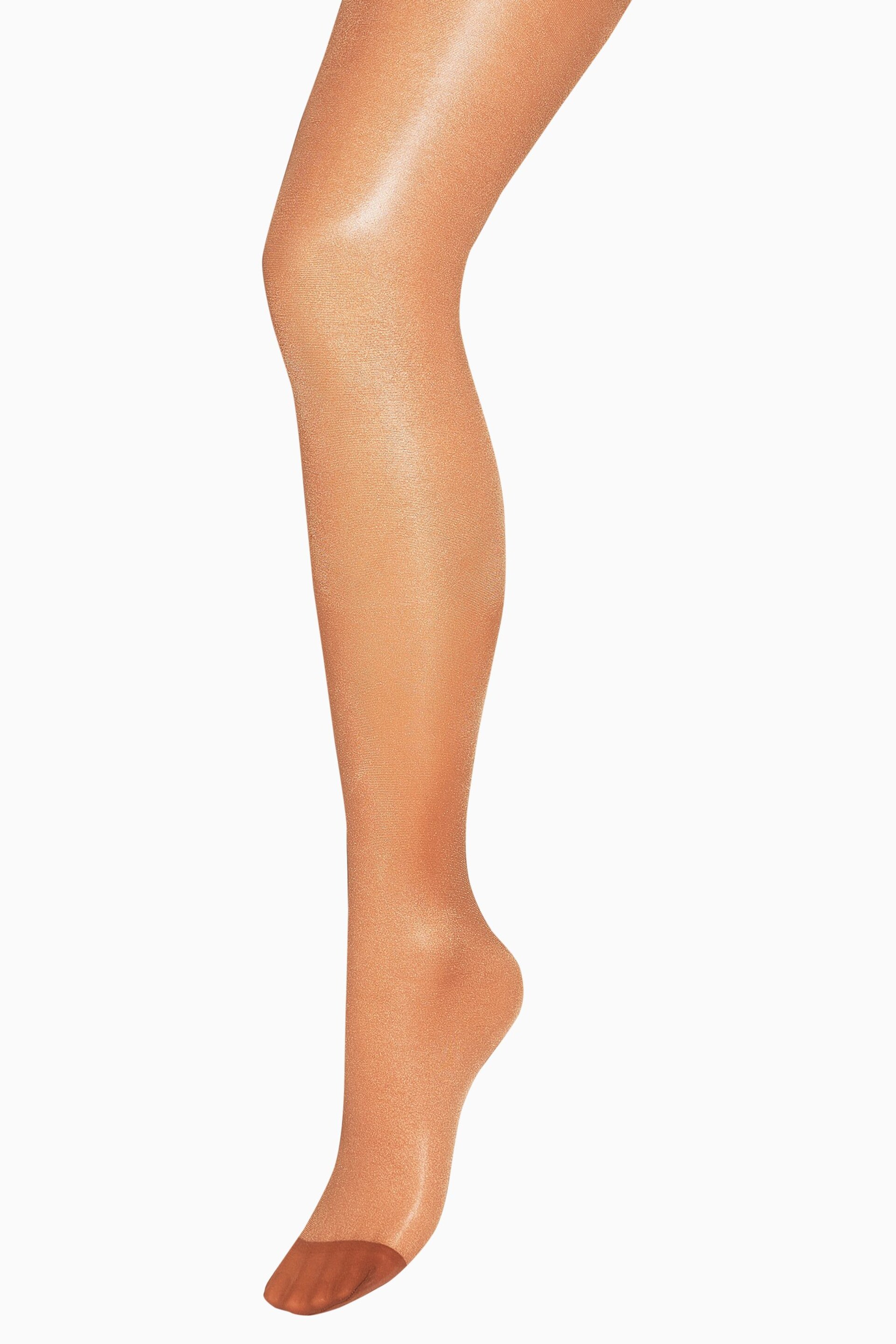 Tan Gloss Sheer Maternity 15 Denier Tights - Image 1 of 1