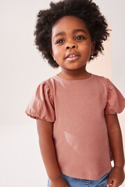 Rust Brown Puff Short Sleeve T-Shirt (3mths-7yrs) - Image 1 of 6