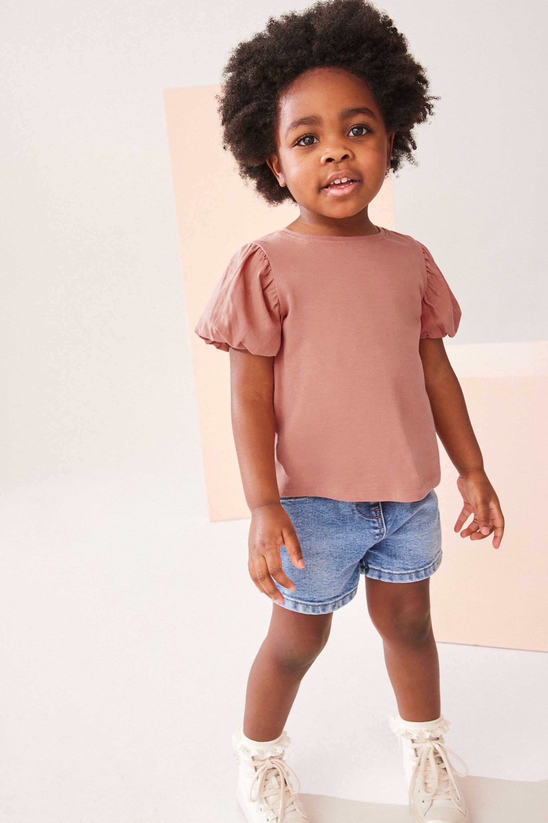 Rust Brown Puff Short Sleeve T-Shirt (3mths-7yrs) - Image 2 of 6