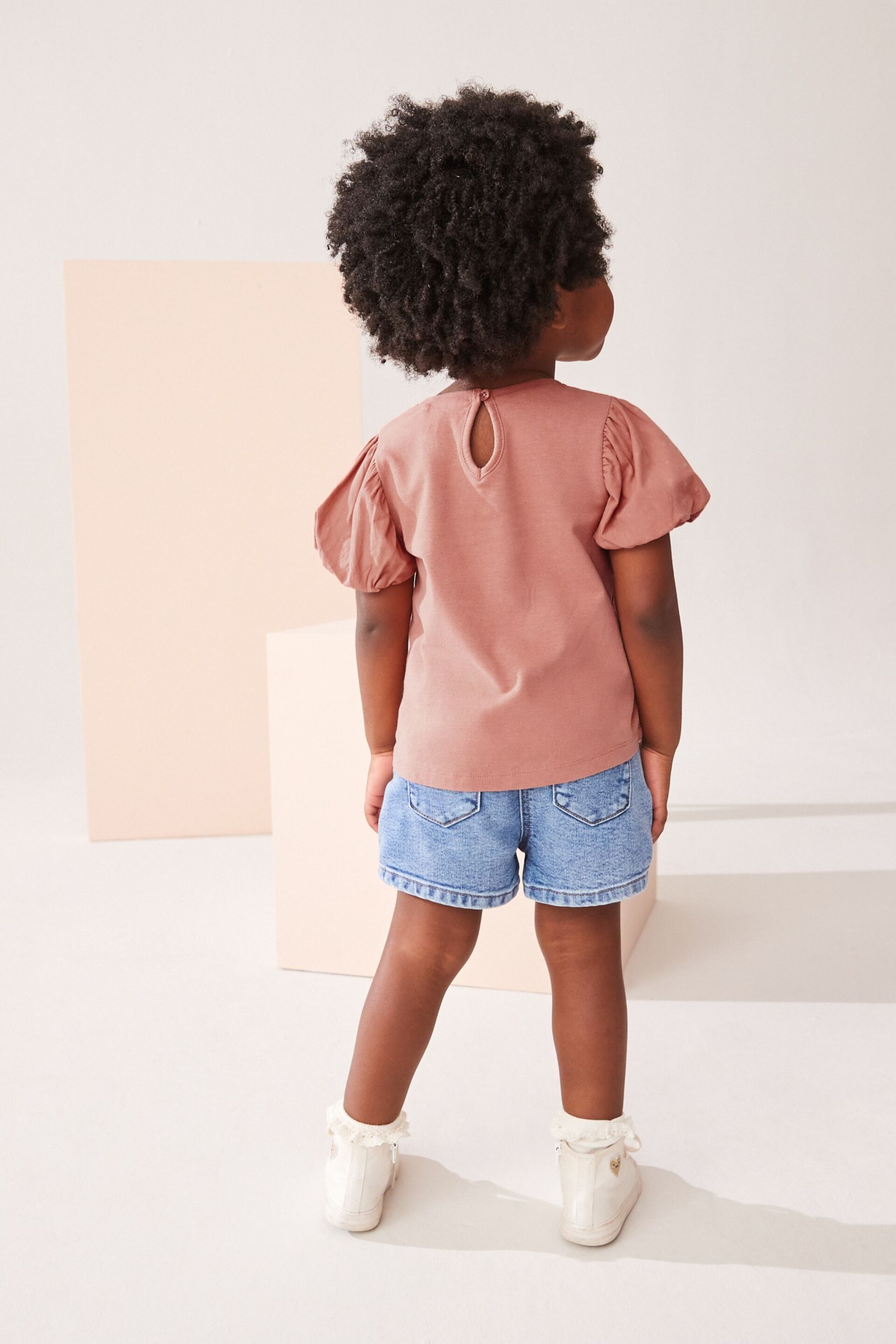 Rust Brown Puff Short Sleeve T-Shirt (3mths-7yrs) - Image 3 of 6