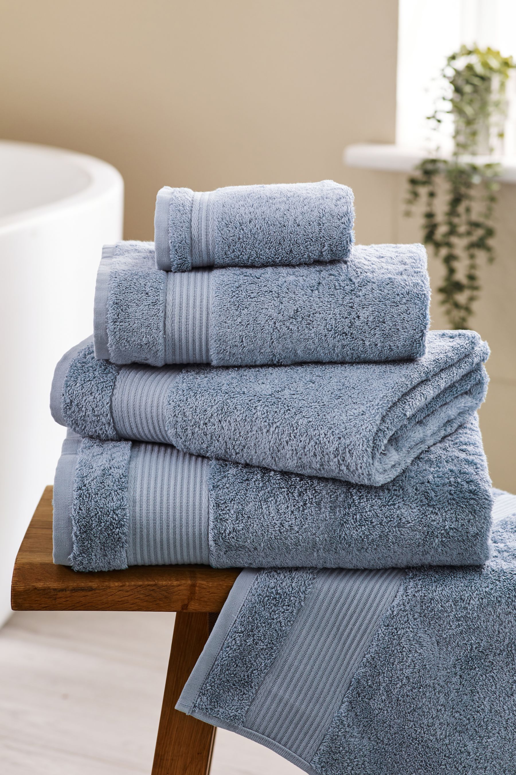 Buy Blue Slate Egyptian 100 Cotton Towel from the Next UK online shop