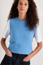 Seasalt Cornwall Blue East View Knitted Vest - Image 4 of 8