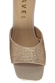 Ravel Gold Heeled Mule Sandals - Image 4 of 4