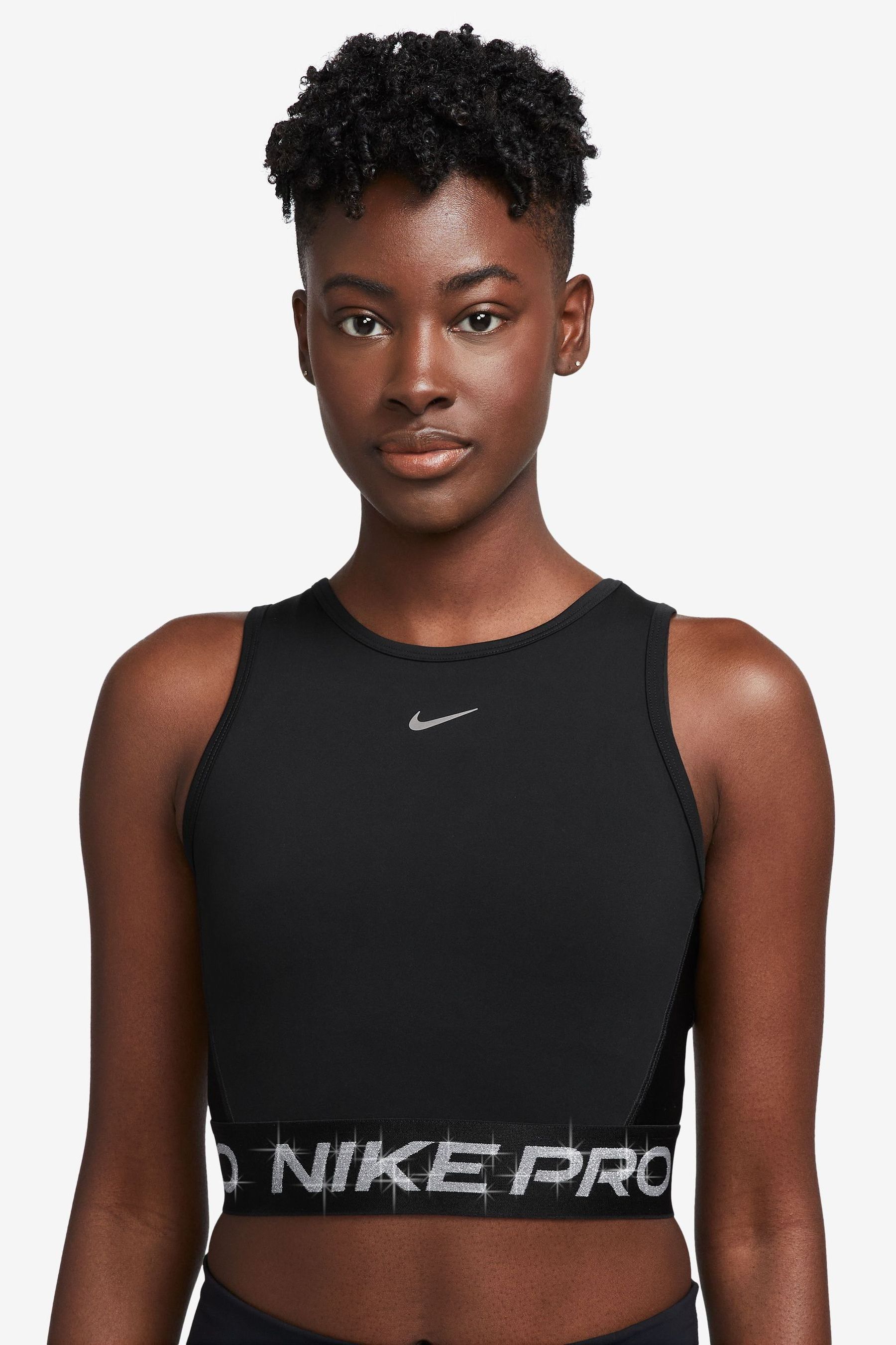 Nike metallic crop hoodie top
