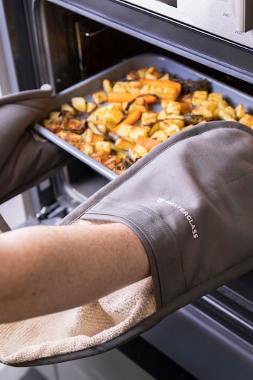 Masterclass Grey Deluxe Professional Double Oven Glove