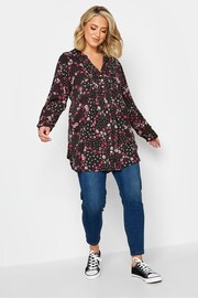 Yours Curve Black Pintuck Shirt - Image 2 of 4