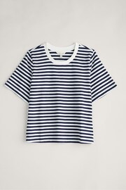 Seasalt Cornwall Blue/White Copseland T-Shirt - Image 4 of 5