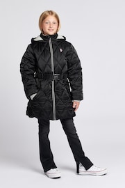 U.S. Polo Assn Belted Puffer Black Coat - Image 3 of 8