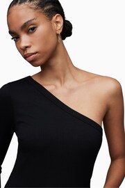 AllSaints Black Long Sleeve Stef Top - Image 4 of 6
