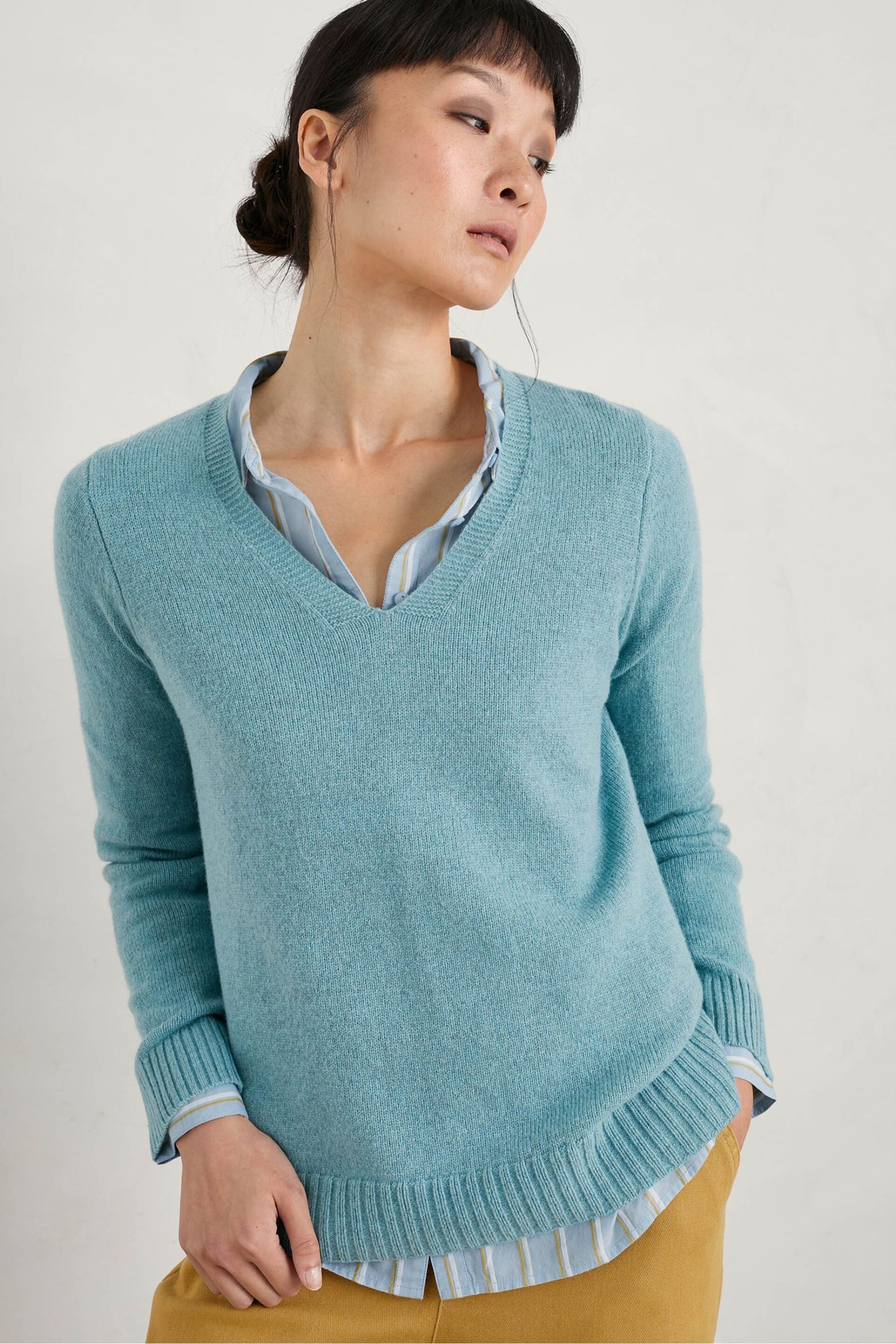 Seasalt Cornwall Blue Hendra Lane Jumper - Image 1 of 5