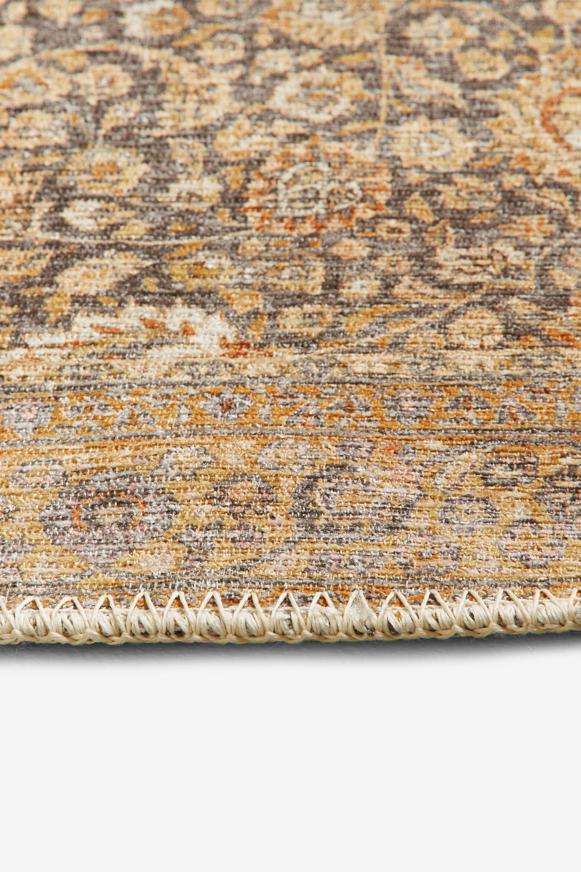 Ochre Yellow Elisabete Flatweave Oriental Runner - Image 3 of 3