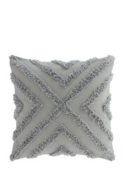 Pineapple Elephant Silver Diamond Tufted Cotton Cushion - Image 2 of 3