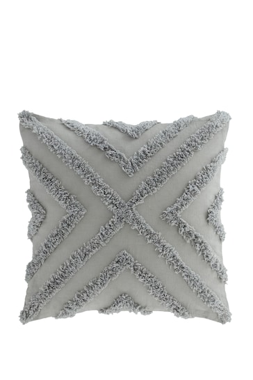 Pineapple Elephant Silver Diamond Tufted Cotton Cushion