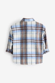 Blue/Brown Check Long Sleeve Check Overshirt (3mths-7yrs) - Image 2 of 5