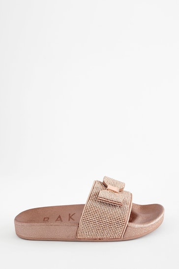 Baker by Ted Baker Girls Diamanté Sliders with Bow