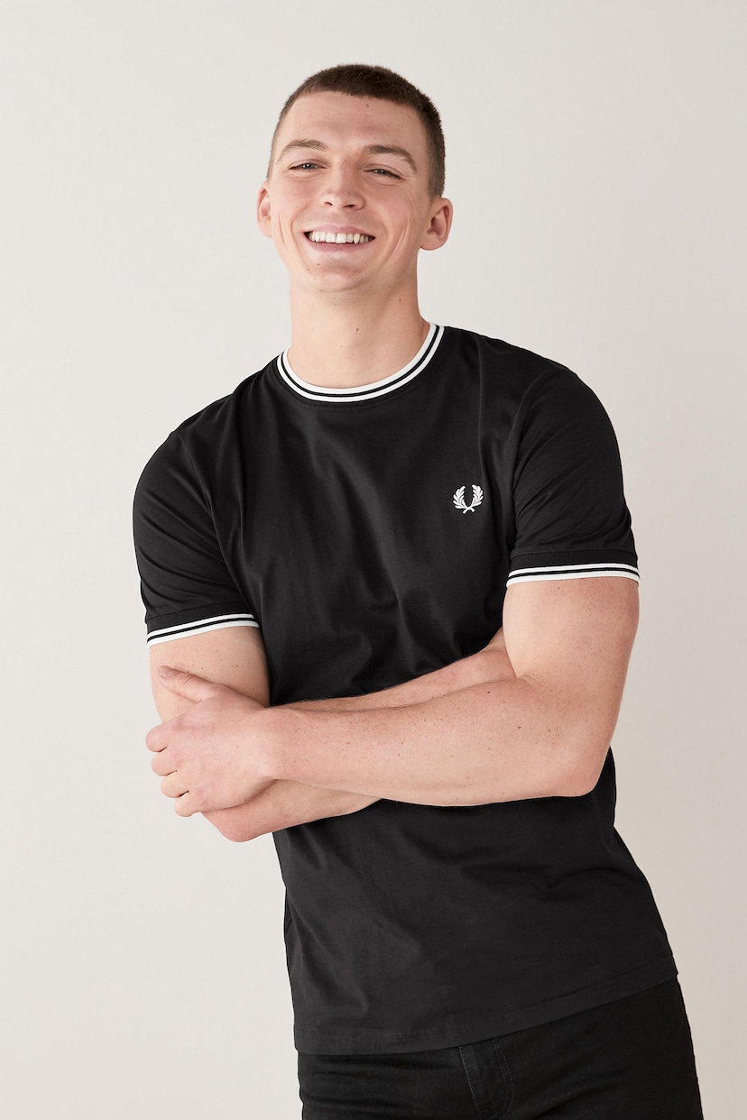 Fred Perry Twin Tipped Logo T-Shirt - Image 1 of 9