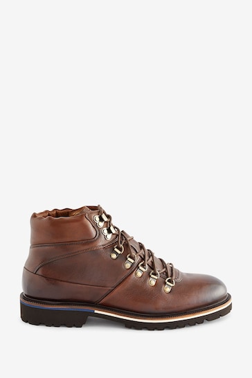 Oliver Sweeney Rispond Dark Leather Hiker Brown Boots