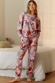 B by Ted Baker Pink 100% Cotton Pyjamas Set - Image 1 of 2