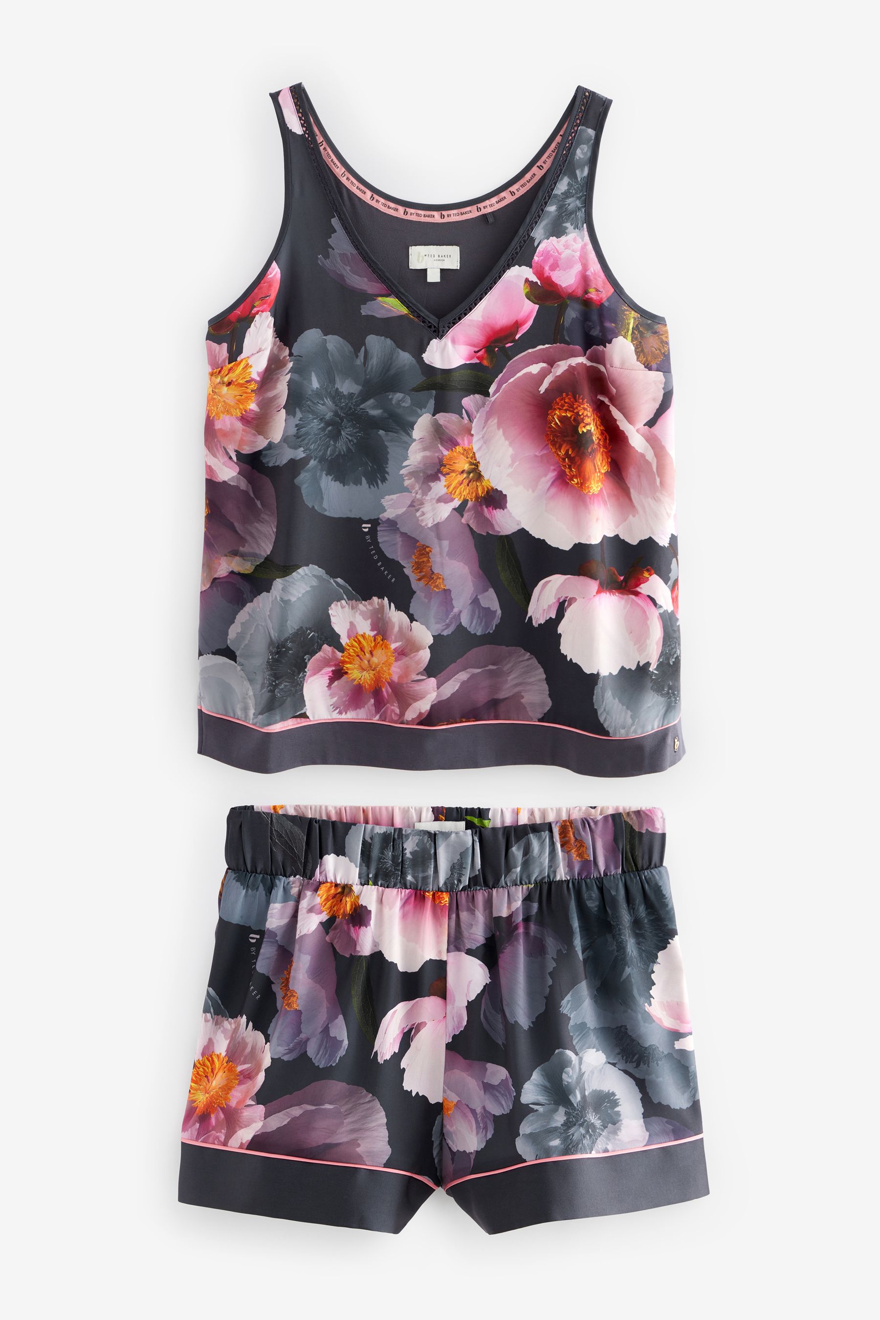 Buy B By Ted Baker Charcoal Grey Painted Posie Vest Short Pyjamas Set from Next Canada