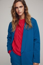 VILA Pink Round Neck Cosy Cable Knit Jumper - Image 4 of 5