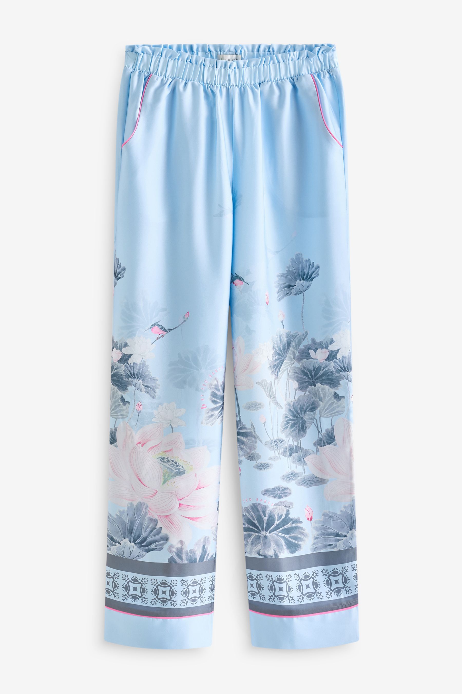 Buy B by Ted Baker Blue Floral Satin T Shirt Pyjamas from Next Canada