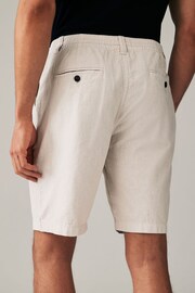 Grey Linen Blend Chino Shorts - Image 3 of 9