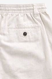 Grey Linen Blend Chino Shorts - Image 6 of 9