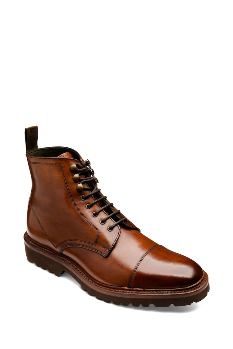 Loake Cedar Toe Cap Derby Brown Boots - Image 2 of 3