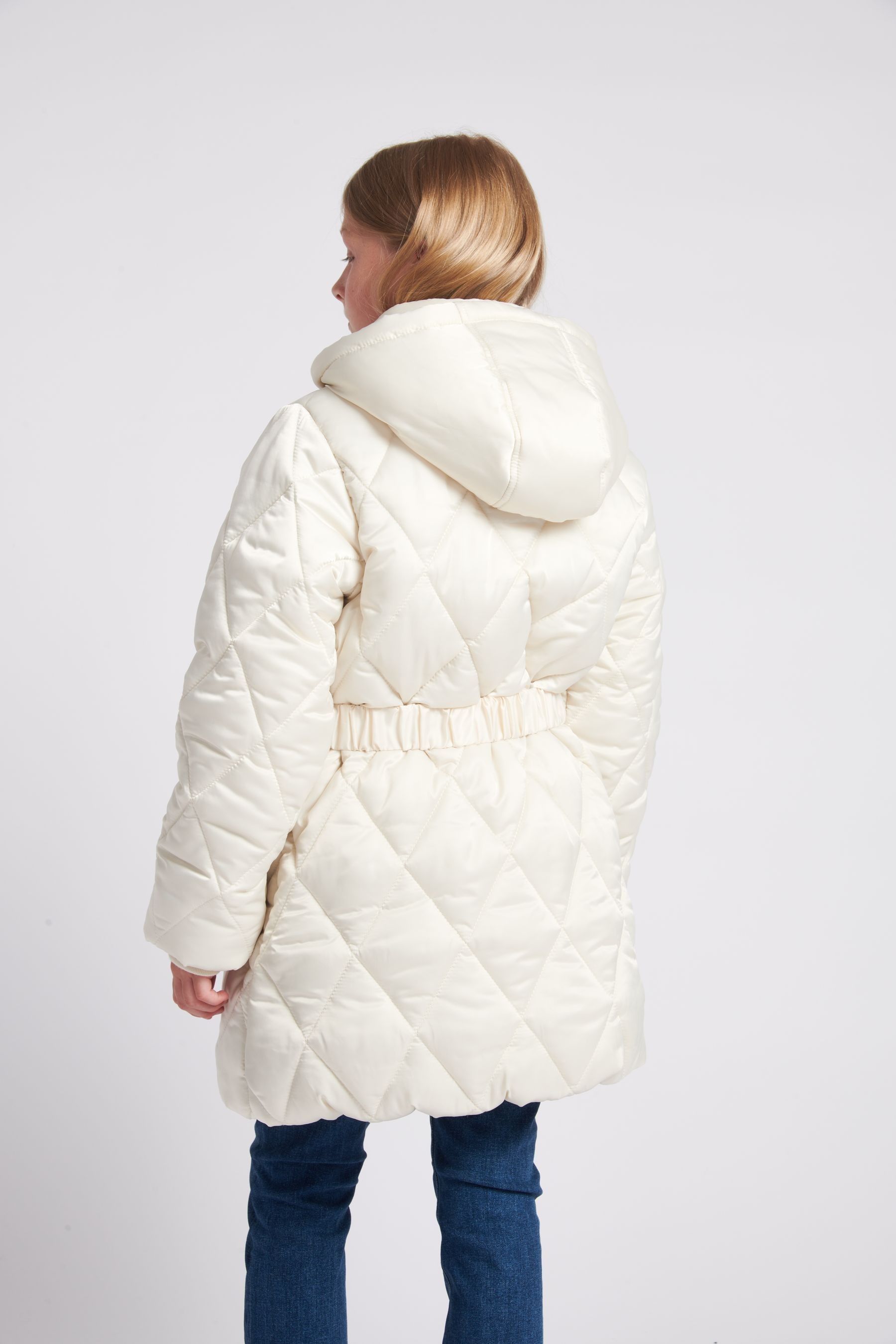 Buy U.S. Polo Assn. Cream Girls Belted Puffer Coat from the Next UK online shop