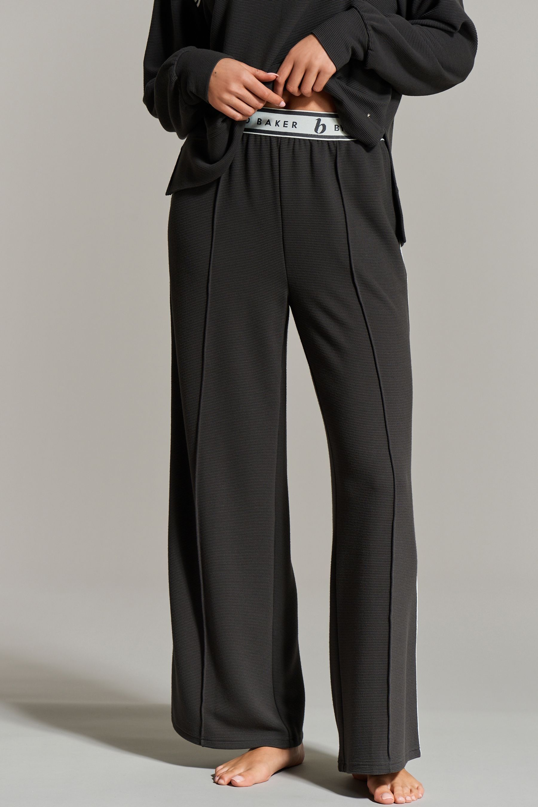 B by Ted Baker Ribbed Wide Leg Joggers