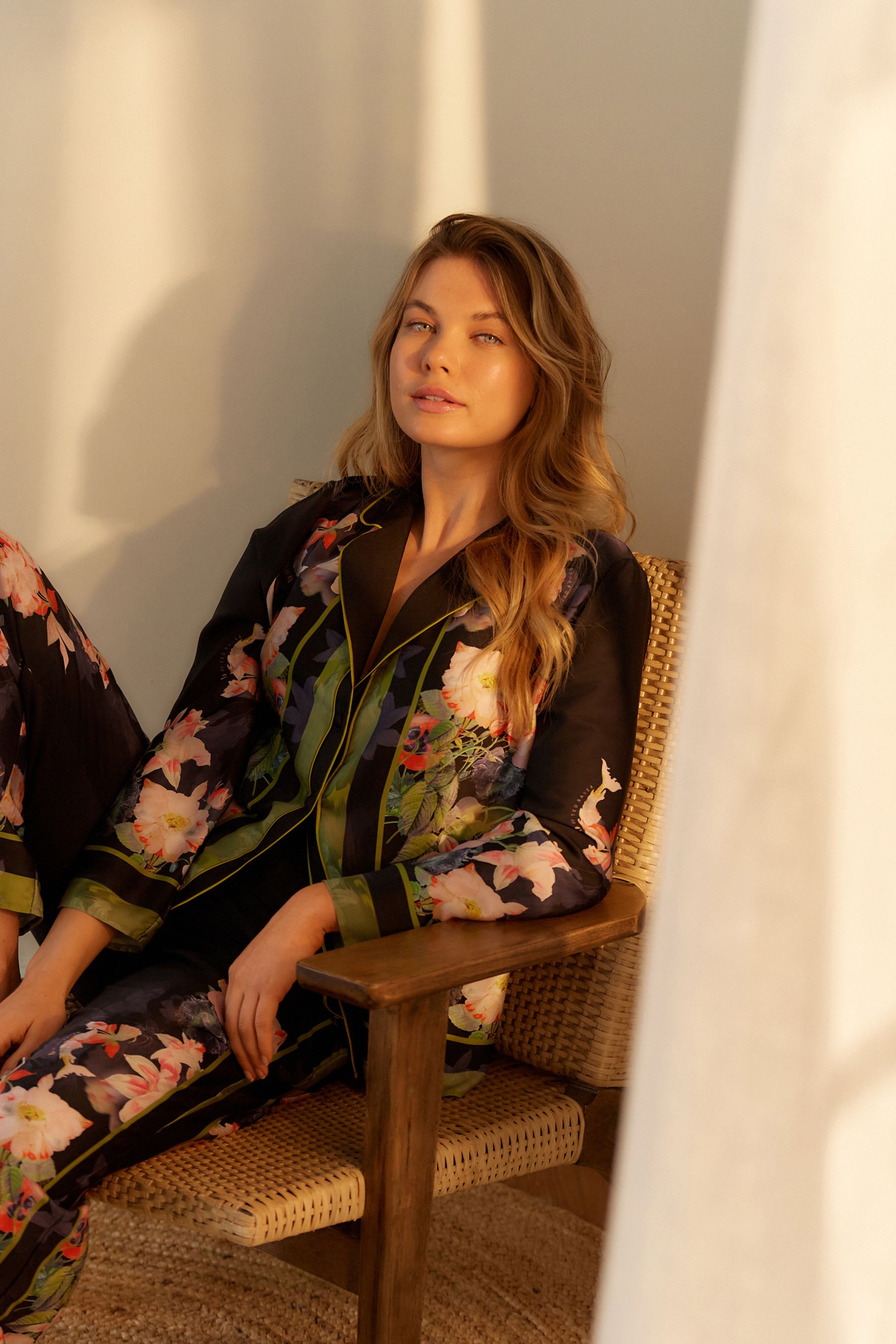 Satin button through pyjamas 2025
