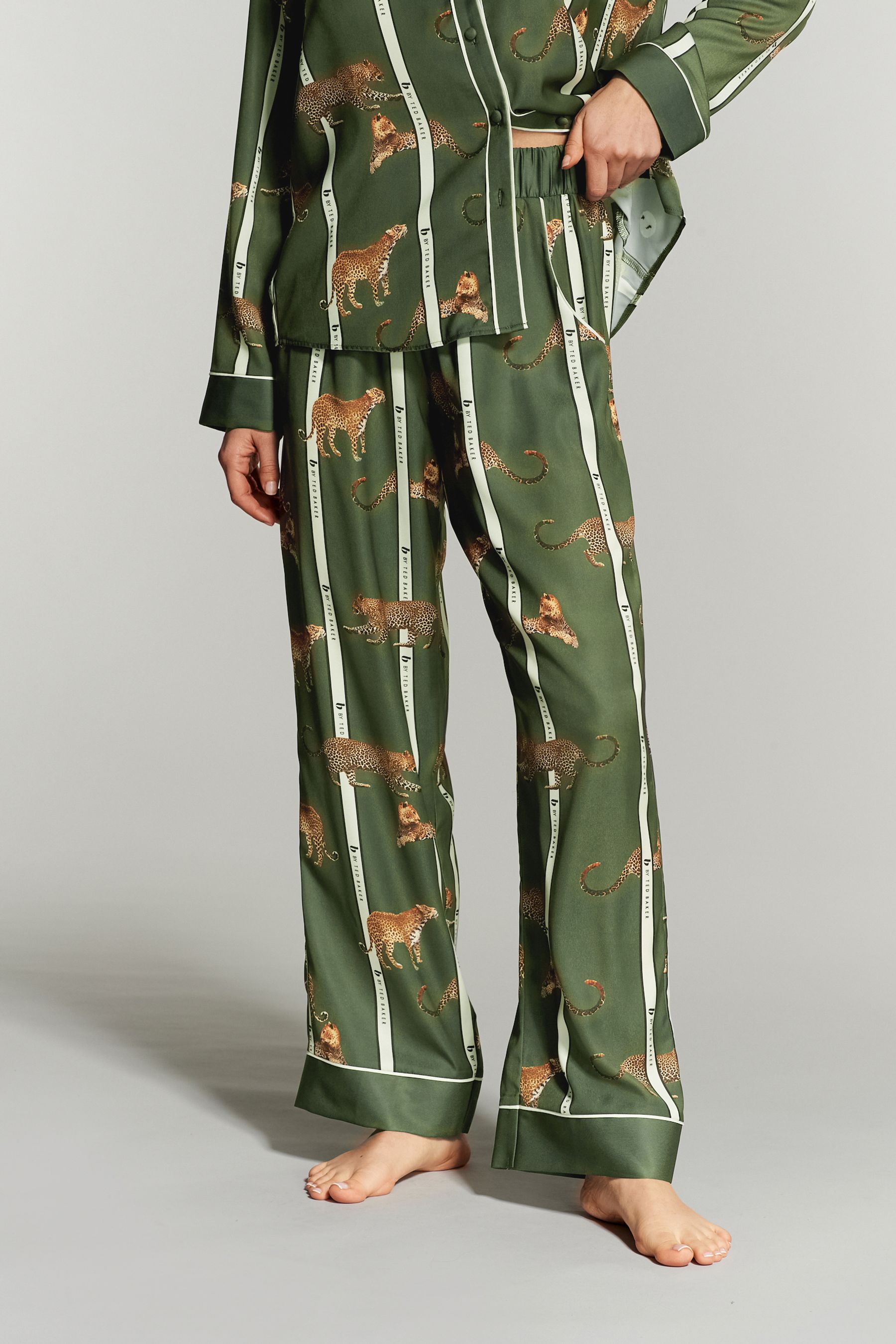 Buy B By Ted Baker Floral Satin Button Through Pyjamas from Next Canada