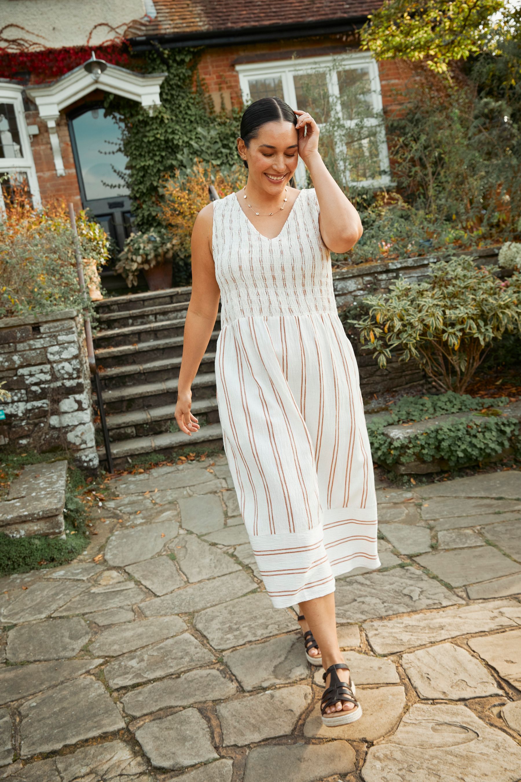 Fat face striped dress new arrivals