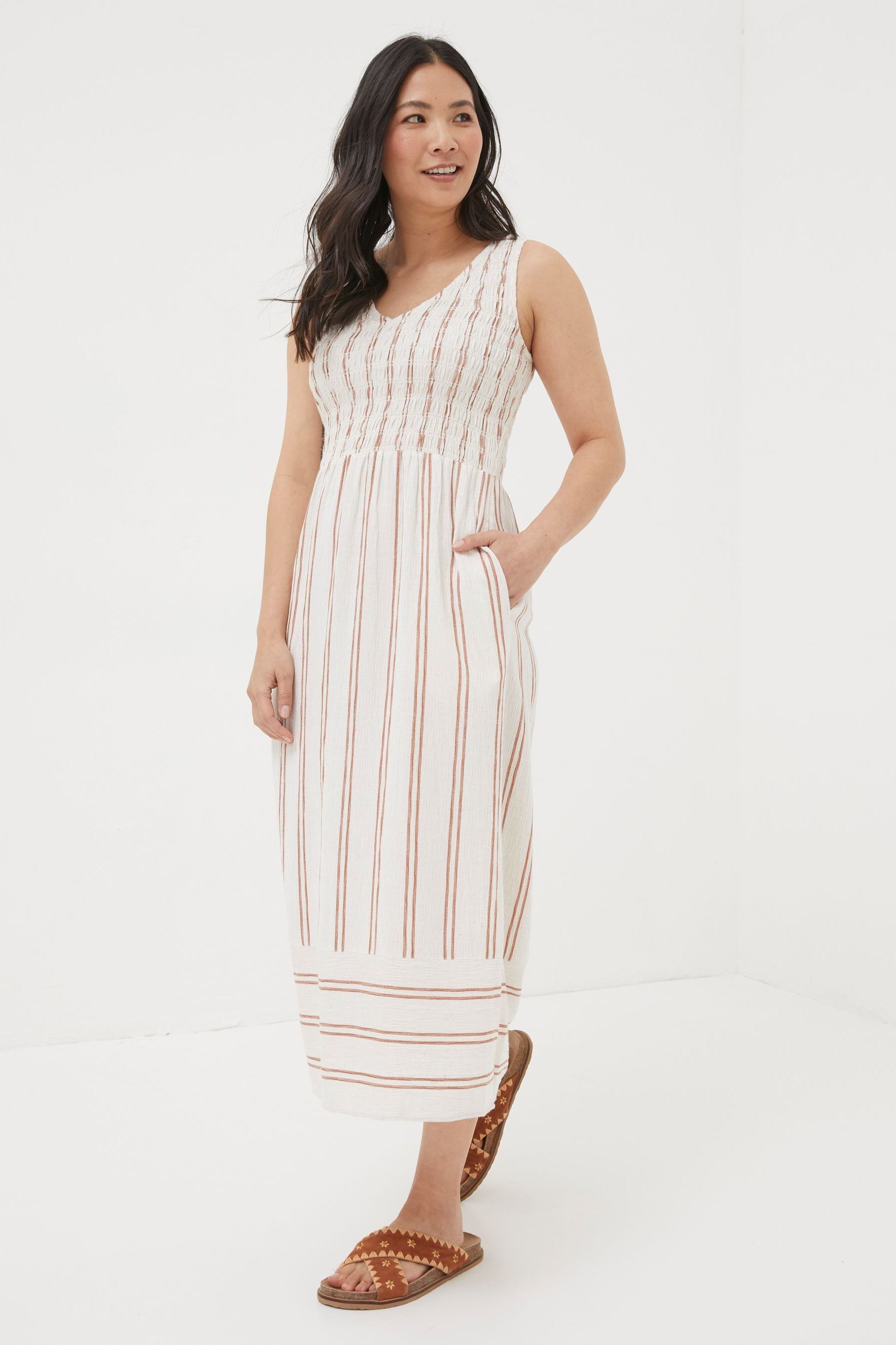 Fat face karen stripe dress store
