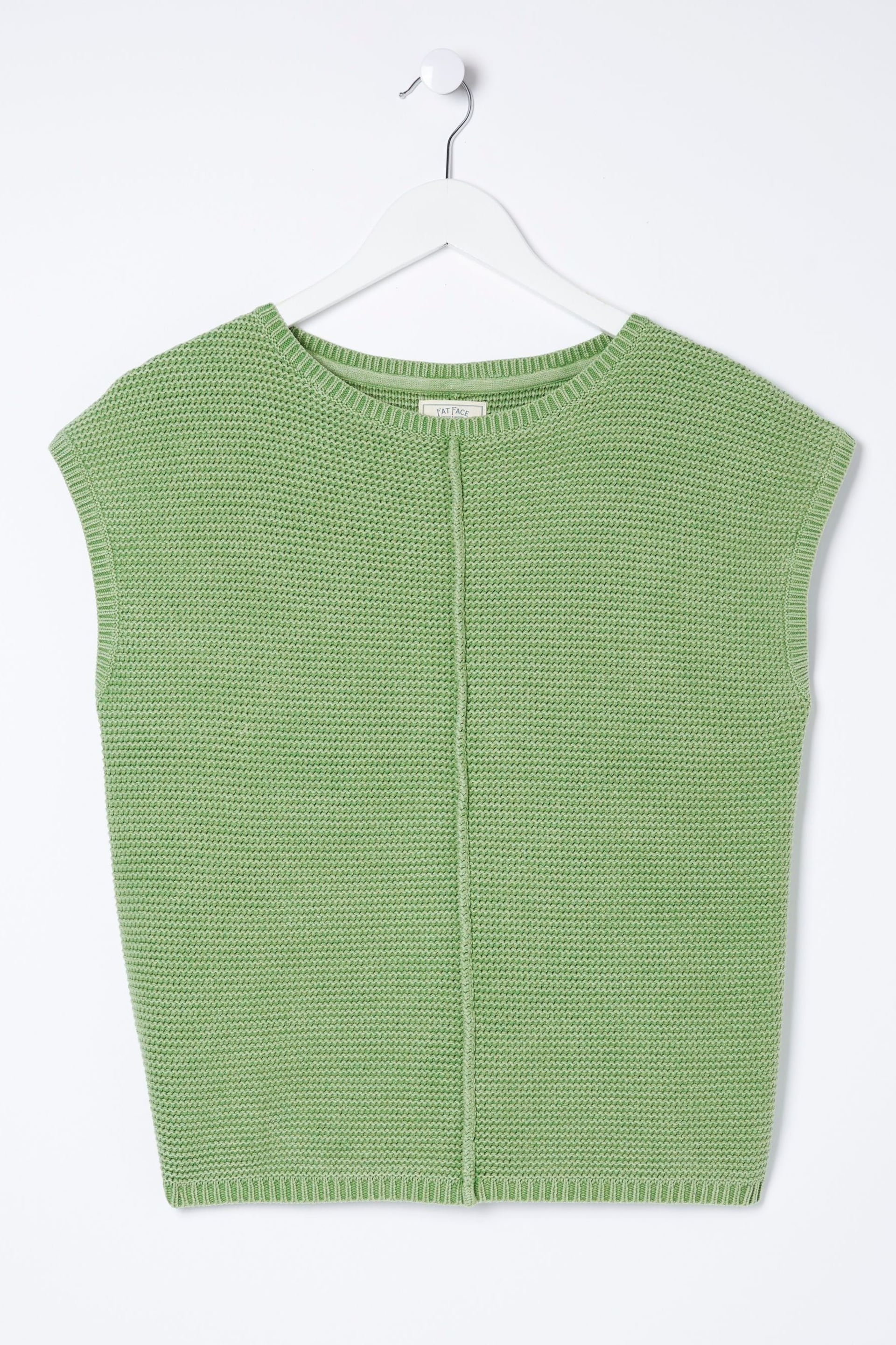FatFace Green Knitted Crew Jumper - Image 4 of 4