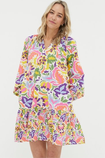 Buy FatFace Yellow Amy Art Floral Tunic Dress from the Next UK online shop