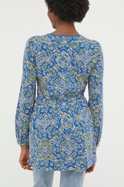 FatFace Blue Gina Aztec Texture Tunic - Image 2 of 4