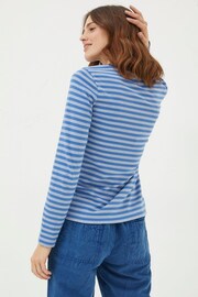 FatFace Blue Mila Stripe Top - Image 2 of 4