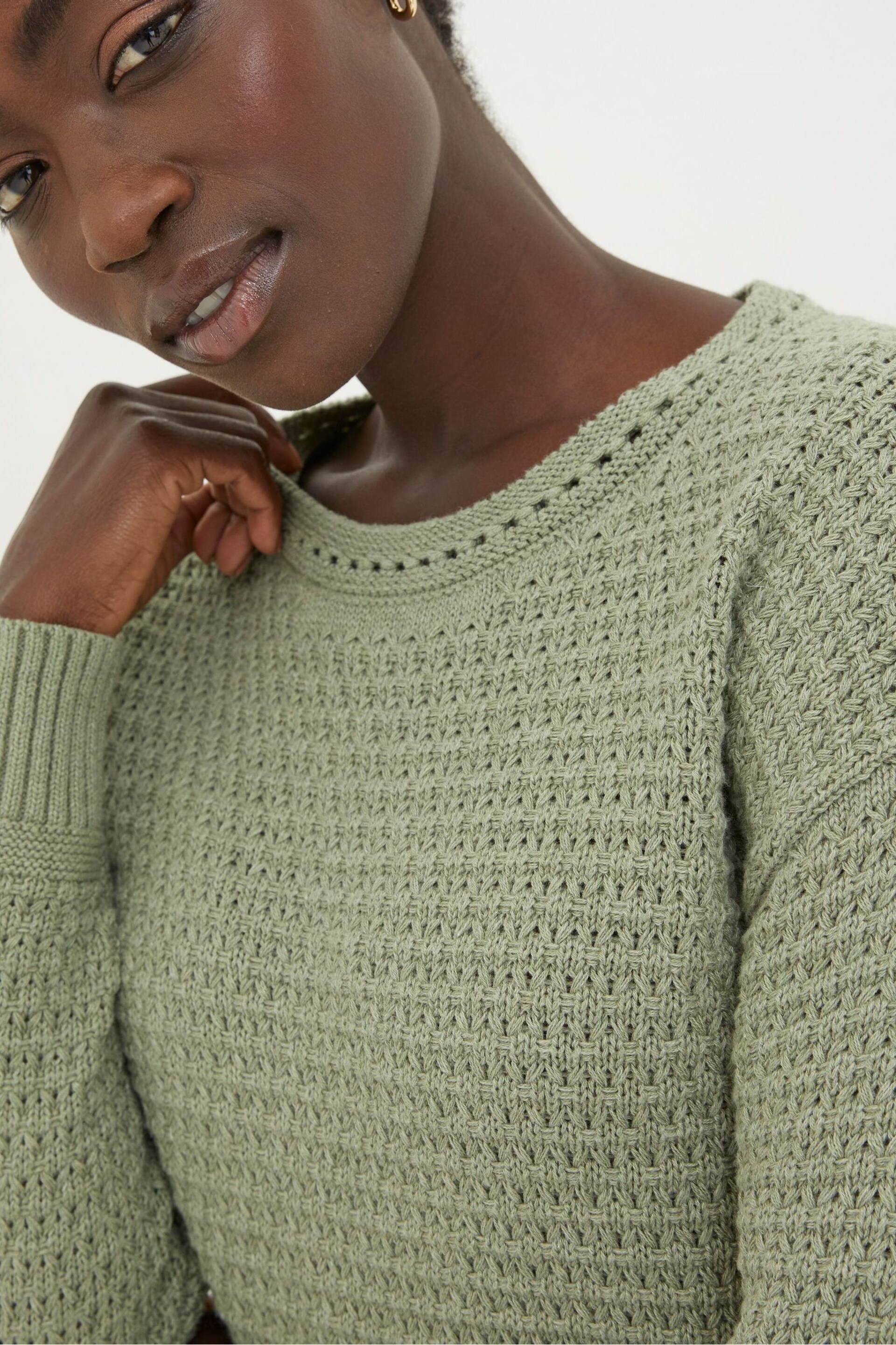 FatFace Green Tunic Jumper - Image 3 of 4