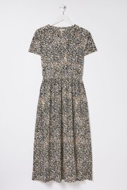 FatFace Natural Navi Dappled Spot Jersey Dress - Image 6 of 6