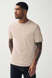 Neutral Light Regular Fit Essential Crew Neck T-Shirt - Image 1 of 7