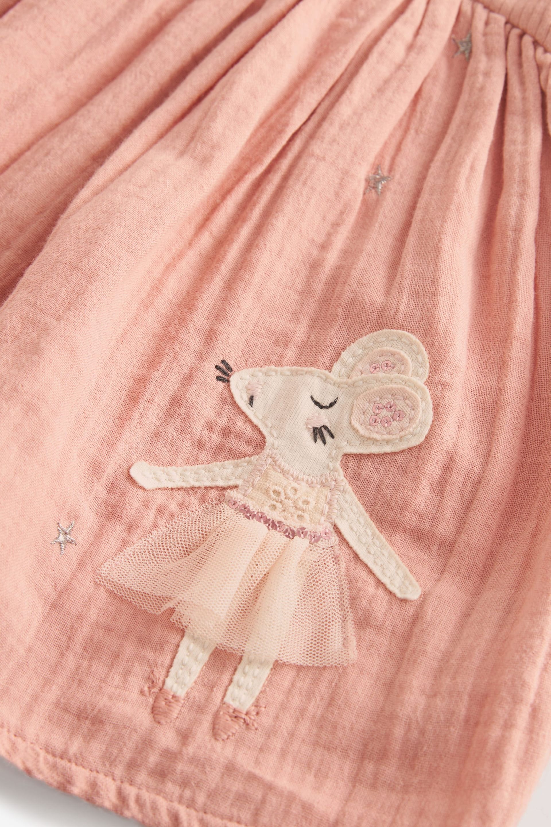 Pink Appliqué Dress & Legging Set (3mths-7yrs) - Image 4 of 4