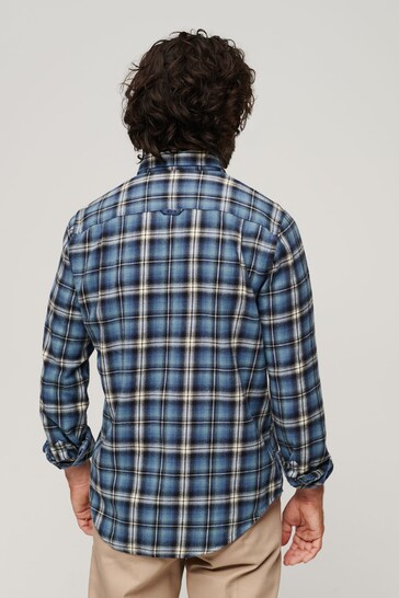 Superdry Blue Long Sleeve Cotton Lumberjack Shirt