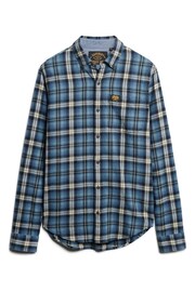 Superdry Blue Long Sleeve Cotton Lumberjack Shirt - Image 7 of 9