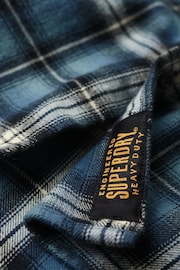 Superdry Blue Long Sleeve Cotton Lumberjack Shirt - Image 8 of 9