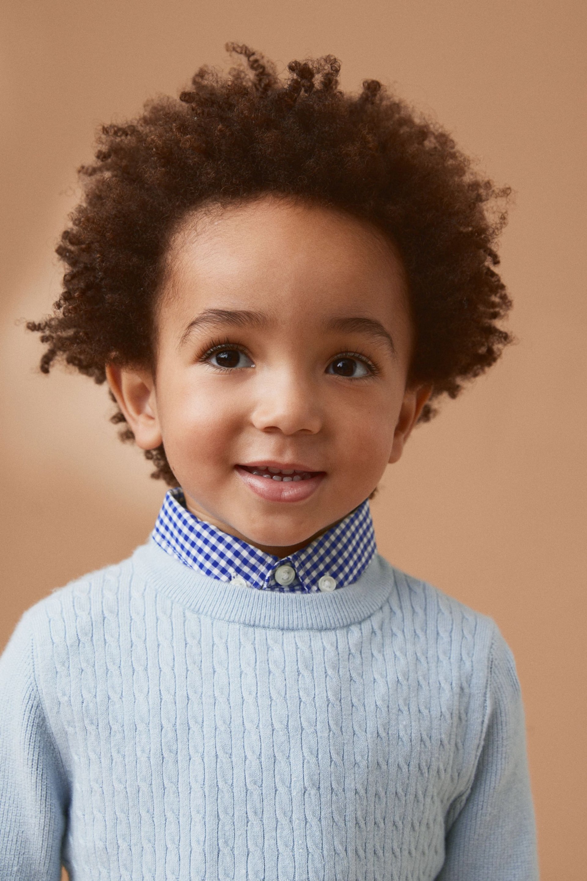 Blue Plain Mockshirt Jumper (3mths-7yrs) - Image 4 of 7