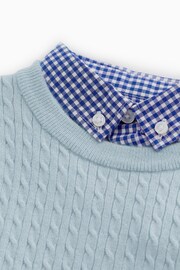 Blue Plain Mockshirt Jumper (3mths-7yrs) - Image 7 of 7