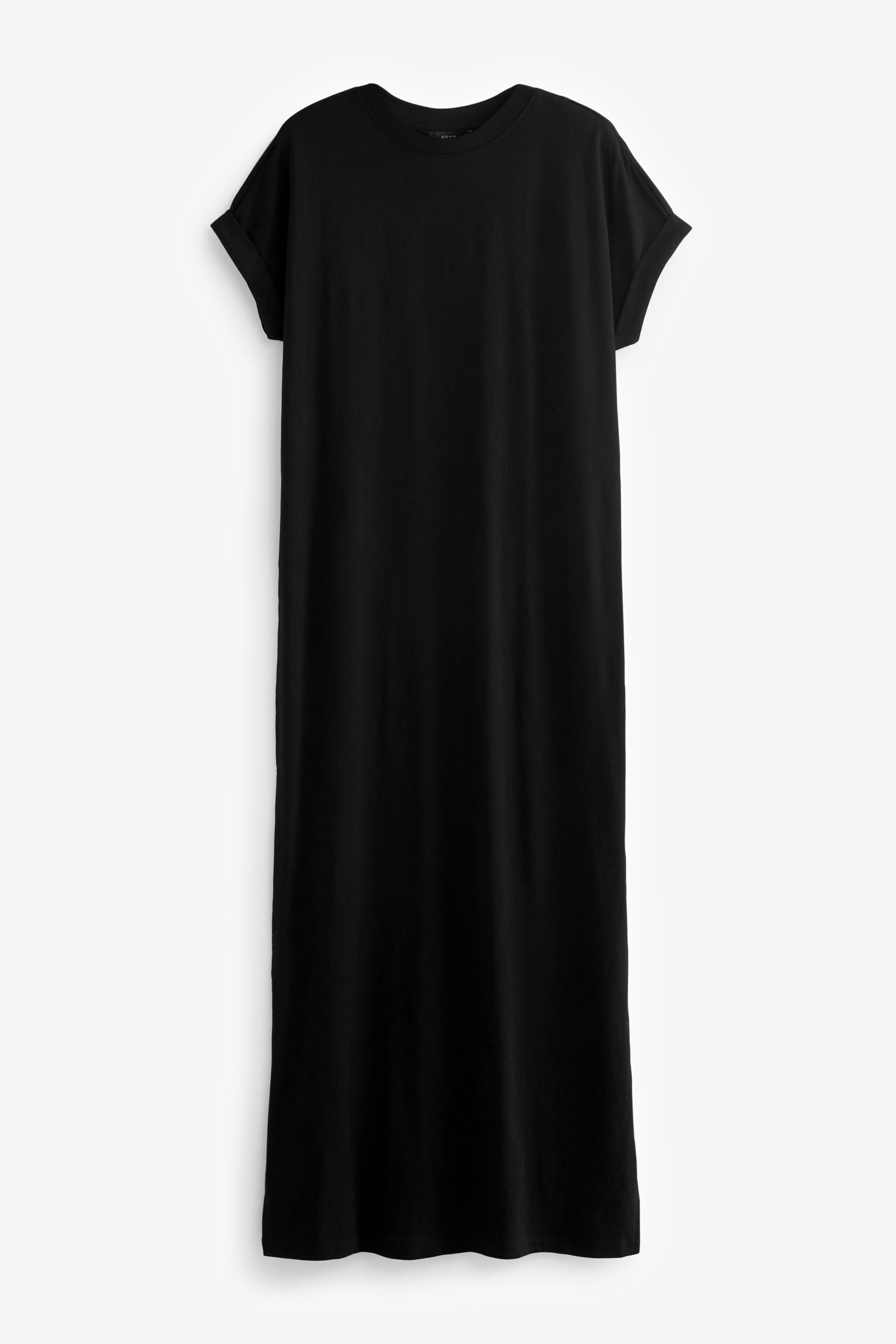 Black Short Sleeve Maxi T-Shirt Dress - Image 5 of 6